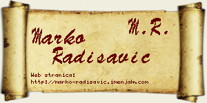 Marko Radisavić vizit kartica